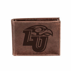 Liberty University, Bi-Fold Wallet, Brown, CH, 100% Genuine Leather - Collegiate Home