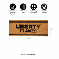 Liberty University Extra Large One Color Coir Mat, 60"x24" - Collegiate