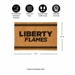 Liberty University Large One Color Coir Mat, 36"x24" - Collegiate