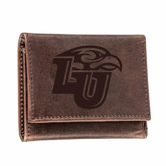 Liberty University, Tri-Fold Wallet, Brown, CH, 100% Genuine Leather - Collegiate Home