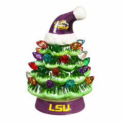 4" Mini LED Tabletop Christmas Tree, Set of 2, Louisiana State Univers - Collegiate Home