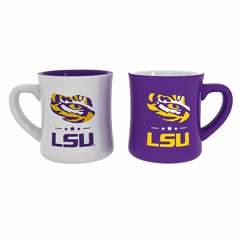 Louisiana State University 10oz Ceramic Cup Set, 2pc - Collegiate Home