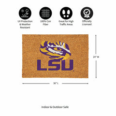 Louisiana State University Large Full Color Coir Mat, 36"x24" - Collegiate