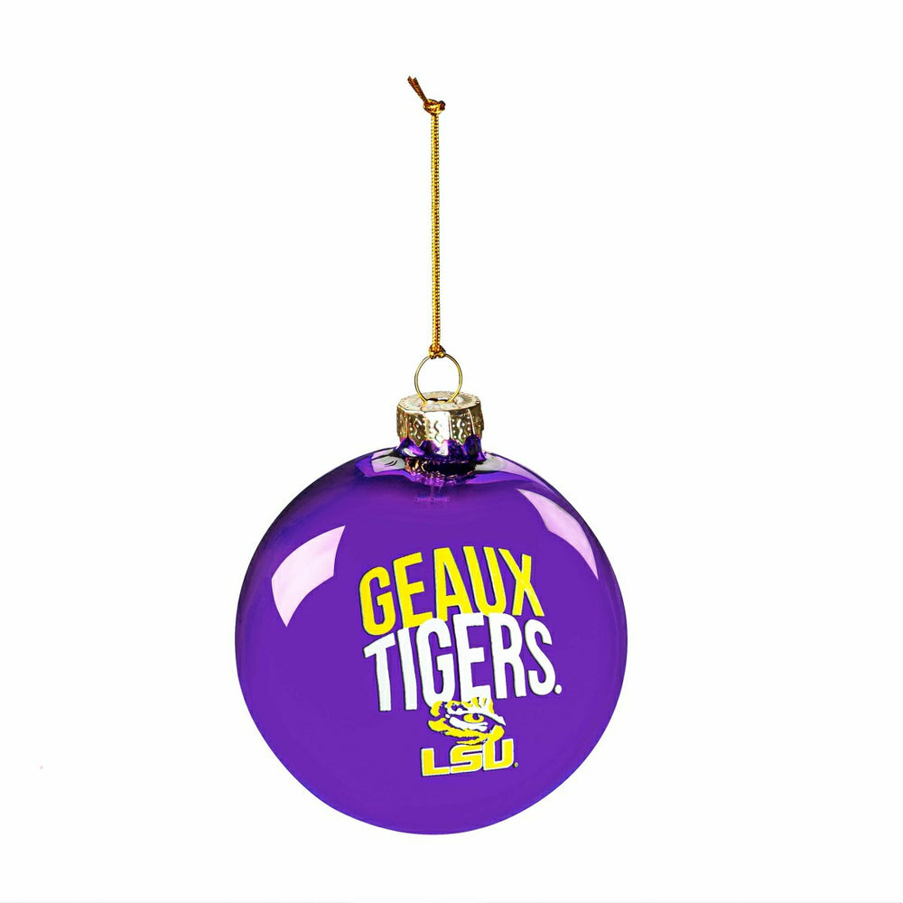 Blown Glass Ornament, Louisiana State University - Collegiate Home
