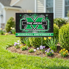 Marshall University Yard Sign, Patriotic - Collegiate Home