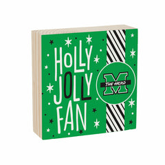 Marshall University Block, Holiday, 6x6 - Collegiate Home