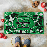 Marshall University Holiday PVC Mat, 28"x16" - Collegiate