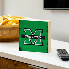 Marshall University Plock, Down Home Fans, 6x6 - Collegiate Home