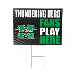 Marshall University Coroplast Yard Sign "Fans Play Here" - Collegiate Home