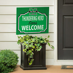 Marshall University Coroplast Yard Sign, "Fans Welcome" - Collegiate Home