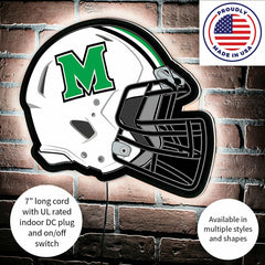 LED Wall Decor, Helmet, Marshall University - Collegiate Home