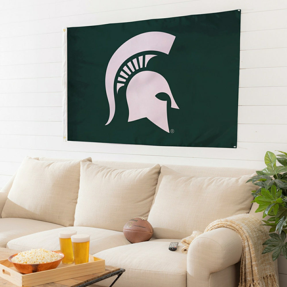 Michigan State University Single Sided Estate Flag with 2 Grommets, 3' - Collegiate Home