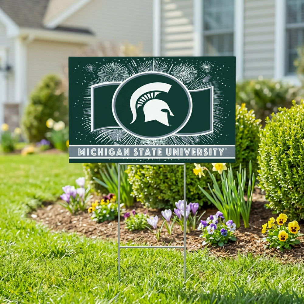 Michigan State University Yard Sign, Patriotic - Collegiate Home