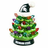 4" Mini LED Tabletop Christmas Tree, Set of 2, Michigan State Universi - Collegiate Home