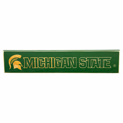 Michigan State University Engraved Wood Sign, 3.5" x 18" - Collegiate Home