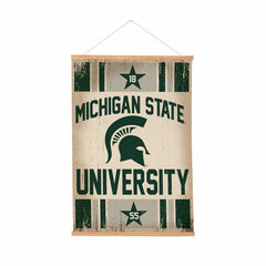 Michigan State University, Canvas Wall Tapestry, Medium, 36x24 - Collegiate Home