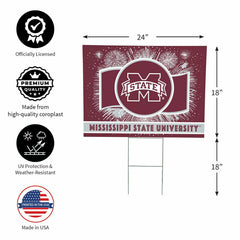 Mississippi State University Coroplast Yard Sign, Patriotic - Collegiate Home