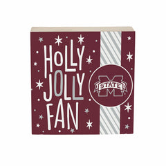 Mississippi State University Block, Holiday, 6x6 - Collegiate Home