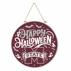 Mississippi State University Halloween Round Door Décor with Hanging R - Collegiate Home
