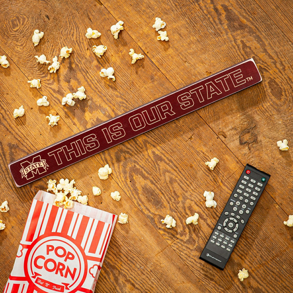 Mississippi State University Engraved Wood Sign, 1.5" x 18" - Collegiate Home