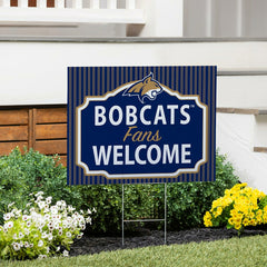 Montana State University Coroplast Yard Sign, "Fans Welcome" - Collegiate Home
