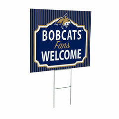 Montana State University Coroplast Yard Sign, "Fans Welcome" - Collegiate Home