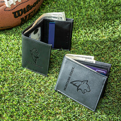 Montana State University, Bi-Fold and Tri-Fold Wallet Gift Set, Black - Collegiate Home