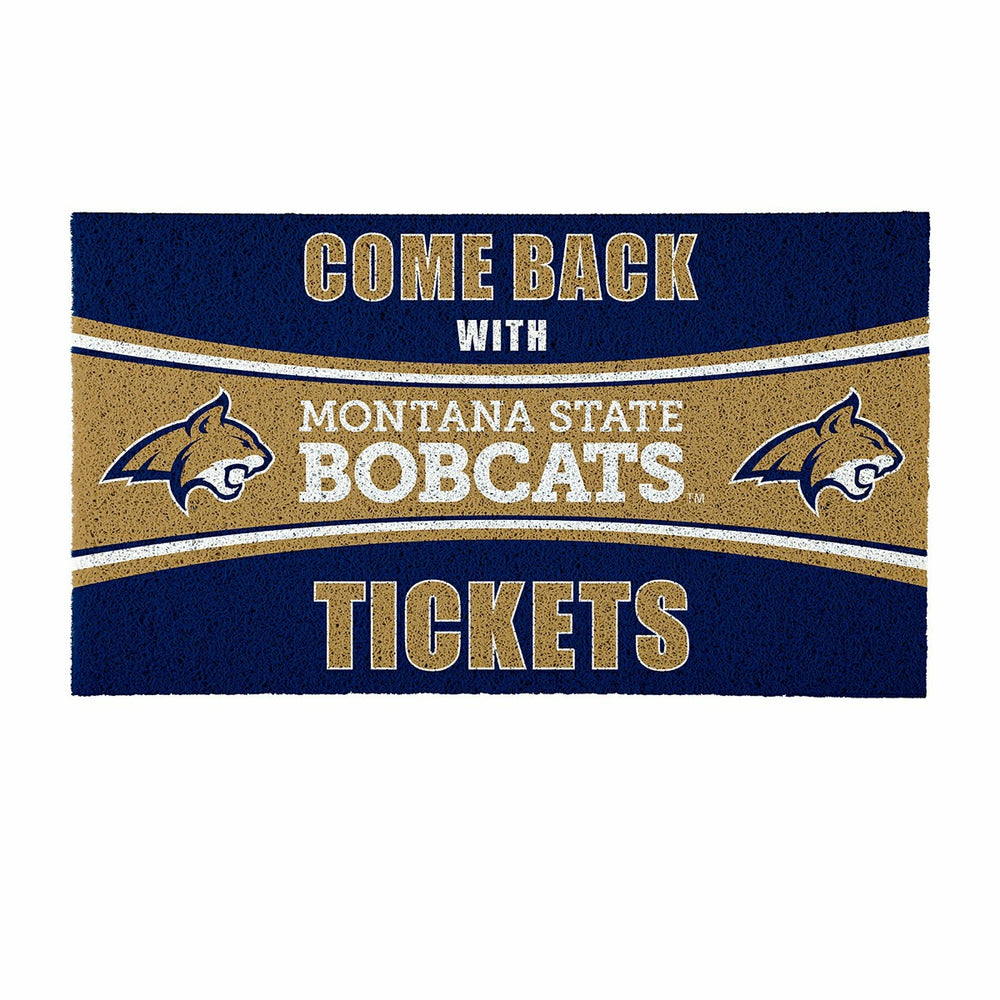 28" x 16" PVC Trapper Mat, Come Back with Tickets, Montana State Unive - Collegiate