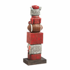 North Carolina State Wolfpack Tiki Team Totem Garden Statue - Collegiate Home