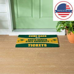 28" x 16" PVC Trapper Mat, Come Back with Tickets, North Dakota State - Collegiate