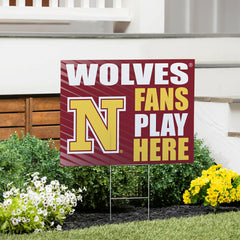 Northern State University Coroplast Yard Sign "Fans Play Here" - Collegiate Home