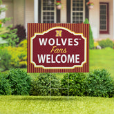 Northern State University Coroplast Yard Sign, "Fans Welcome" - Collegiate Home