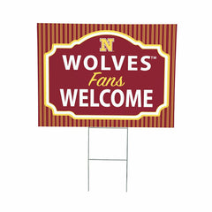 Northern State University Coroplast Yard Sign, "Fans Welcome" - Collegiate Home