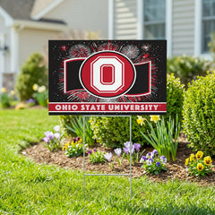 Ohio State University Coroplast Yard Sign, Patriotic - Collegiate Home