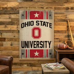 Ohio State University, Canvas Wall Tapestry, Large, 54x36 - Collegiate Home