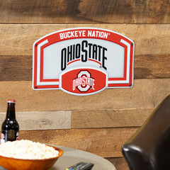 Ohio State University USA Embossed Steel Wall Sign, 11" x 17" - Collegiate Home