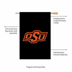 Oklahoma State University Applique House Flag - Collegiate Home