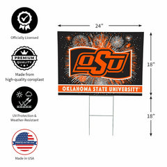 Oklahoma State University Yard Sign, Patriotic - Collegiate Home