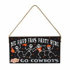 Oklahoma State University Halloween Wood Wall Sign, 6x11 - Collegiate Home