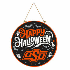 Oklahoma State University Halloween Round Door Décor with Hanging Rope - Collegiate Home
