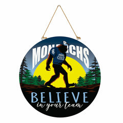 Old Dominion University Bigfoot Round Door Décor with Hanging Rope, 18 - Collegiate Home