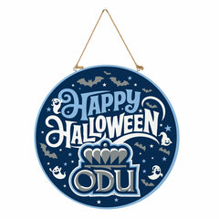 Old Dominion University Halloween Round Door Décor with Hanging Rope, - Collegiate Home