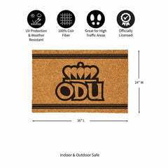 Old Dominion University Large One Color Coir Mat, 36"x24" - Collegiate