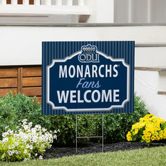 Old Dominion University Coroplast Yard Sign, "Fans Welcome" - Collegiate Home
