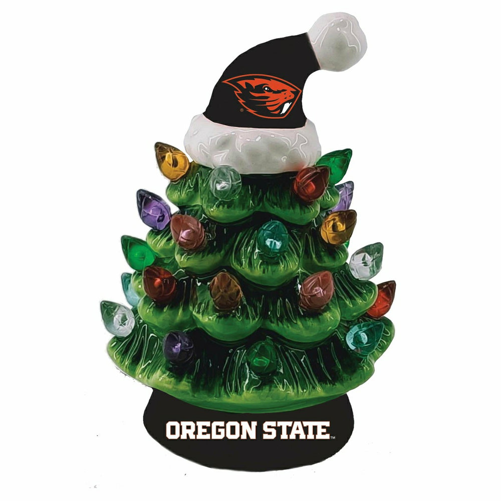 4" Mini LED Tabletop Christmas Tree, Set of 2, Oregon State University - Collegiate Home