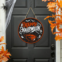 Oregon State University Halloween Round Door Décor with Hanging Rope, - Collegiate Home