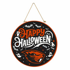 Oregon State University Halloween Round Door Décor with Hanging Rope, - Collegiate Home