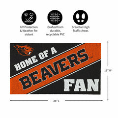 Oregon State University, PVC Mat COLOR, Home of a Fan - Collegiate