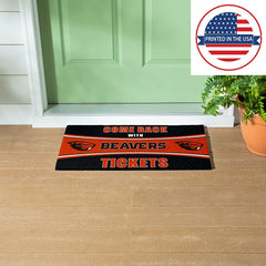 28" x 16" PVC Trapper Mat, Come Back with Tickets, Oregon State Univer - Collegiate