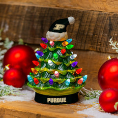 Purdue University 8" LED Ceramic Christmas Tree - Collegiate Home